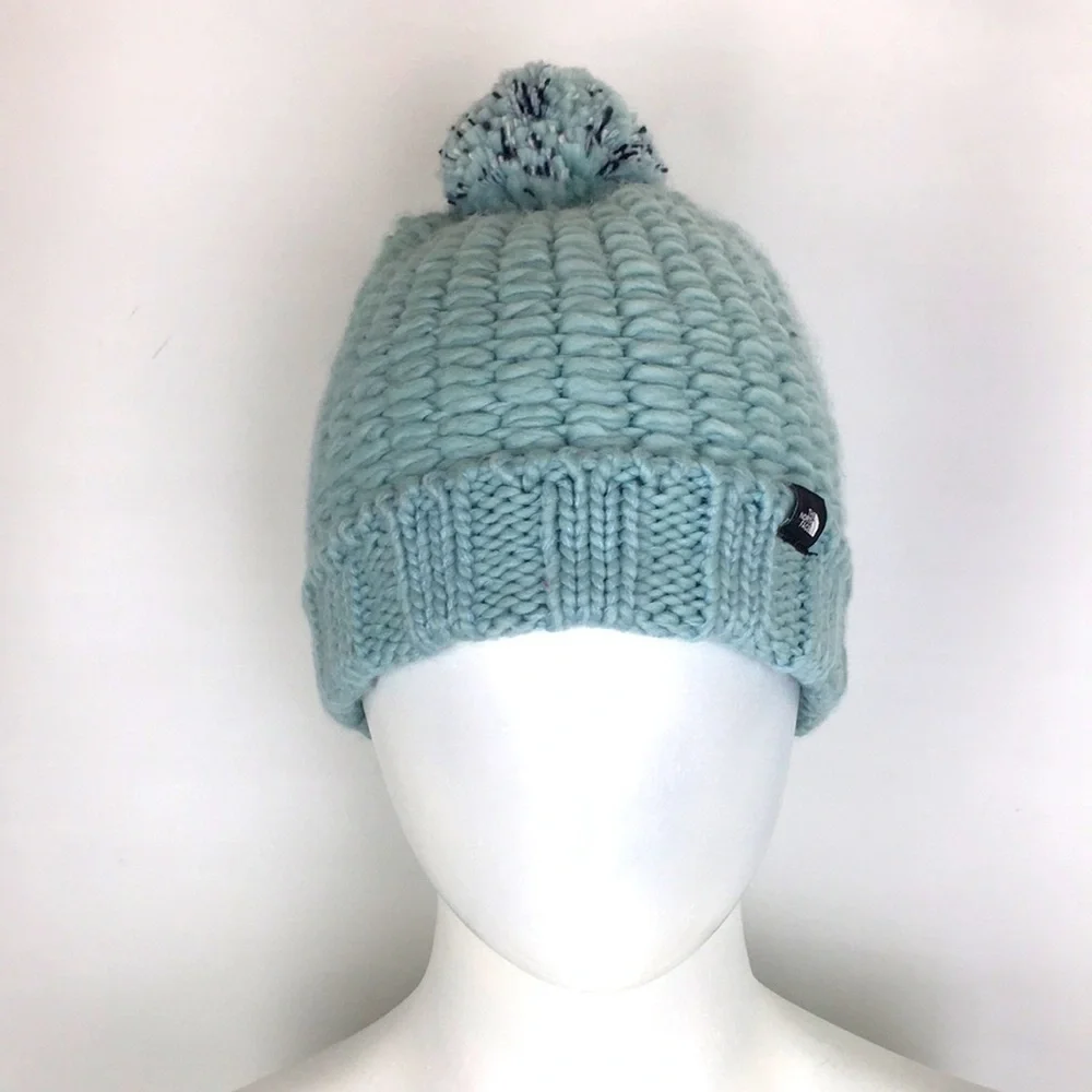 The North Face Kids Beanie Hat Baby Blue Junior Kids One Size Winter Hat